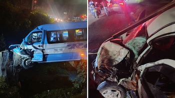 Fuerte accidente en la vía