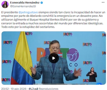 Senadora Esmeralda Hernández señala fallas graves en la respuesta oficial tras el desastre - crédito @EsmeHernandezSi/X