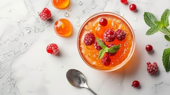 Preparar gelatina con fruta es