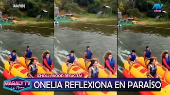 Alejandra Baigorria, Onelia Molina e Mario Irivarren seguem direções diferentes após a premiação, disse Magaly. Captação: Magaly TV La Firme.