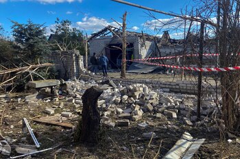Edificios residenciales dañados por un