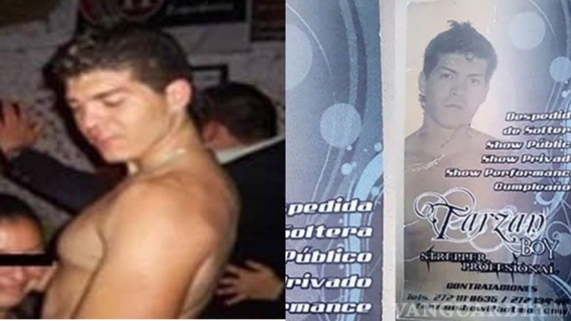 Las supuestas imágenes de Zenyazen Escobar durante su juventud como presunto bailarín exótico.