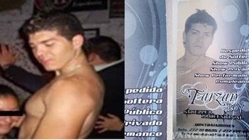 Las supuestas imágenes de Zenyazen Escobar durante su juventud como presunto bailarín exótico.