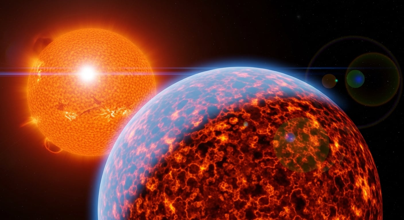 El hallazgo indica que TOI-561 b ha logrado retener su atmósfera durante aproximadamente 10.000 millones de años a pesar de su proximidad estelar (Imagen Ilustrativa Infobae)