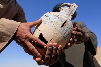 Una vasija hallada en la