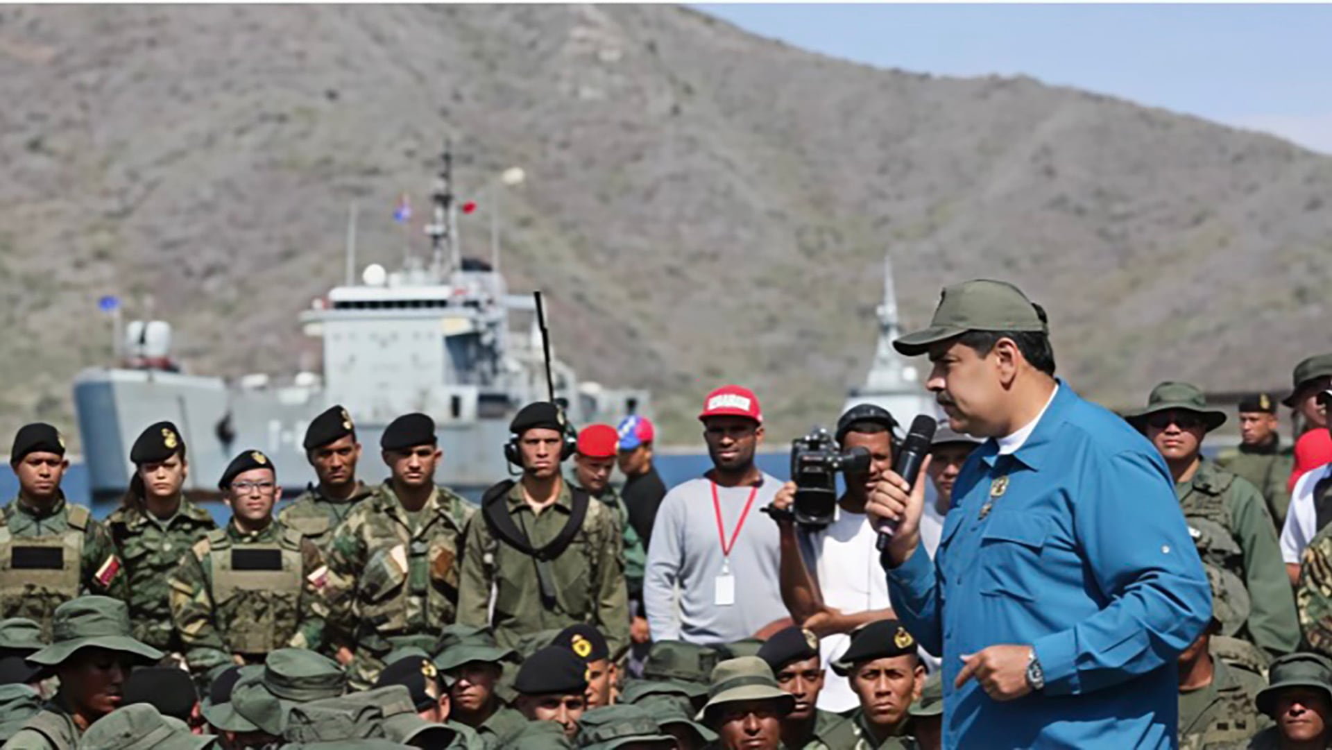 Nicolás Maduro en la base naval de Turiamo en febrero 2019