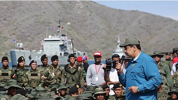 Nicolás Maduro en la base naval de Turiamo en febrero 2019