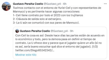 Información del periodista Gustavo Peralta