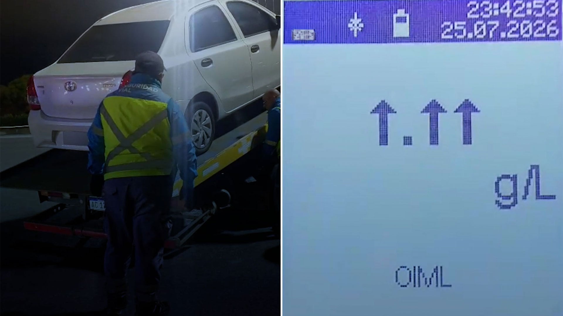 El control de alcoholemia se realizó en el peaje Tigre durante un operativo desplegado entre la noche del sábado y la madrugada del domingo