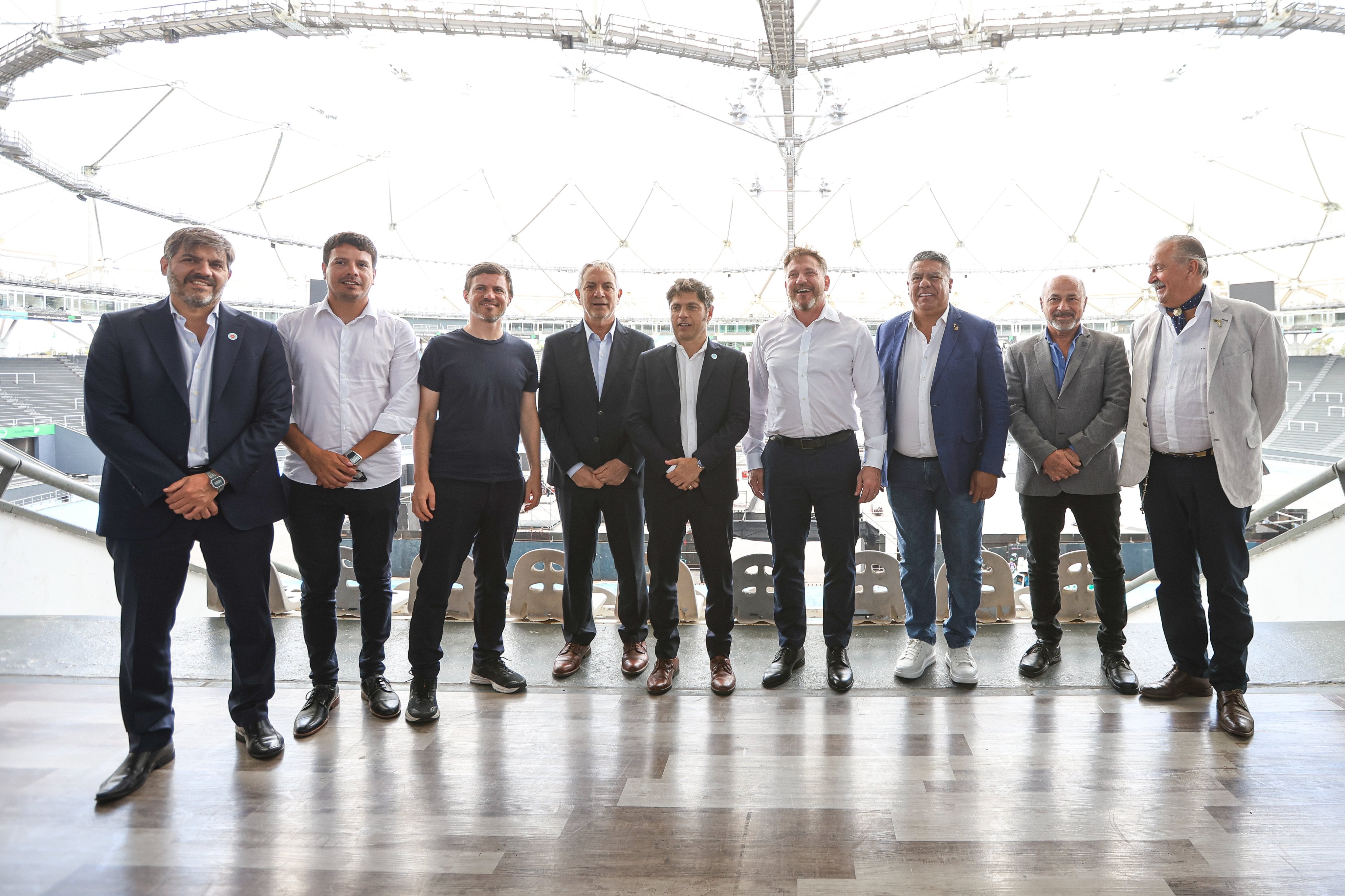 Claudio Tapia visitó el estadio Único Diego Armando Maradona de La Plata, que se encuentra en etapa de remodelación