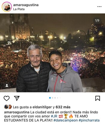 Juan Ramón Verón sostiene una