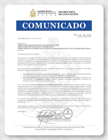 Del miércoles 13 al viernes 15 de mayo, las clases se desarrollarán en modalidad virtual