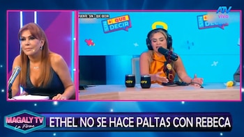 Magaly Medina reacciona sin filtros a las palabras de Ethel Pozo sobre Rebeca Escribens. Captura: Magaly TV La Firme.