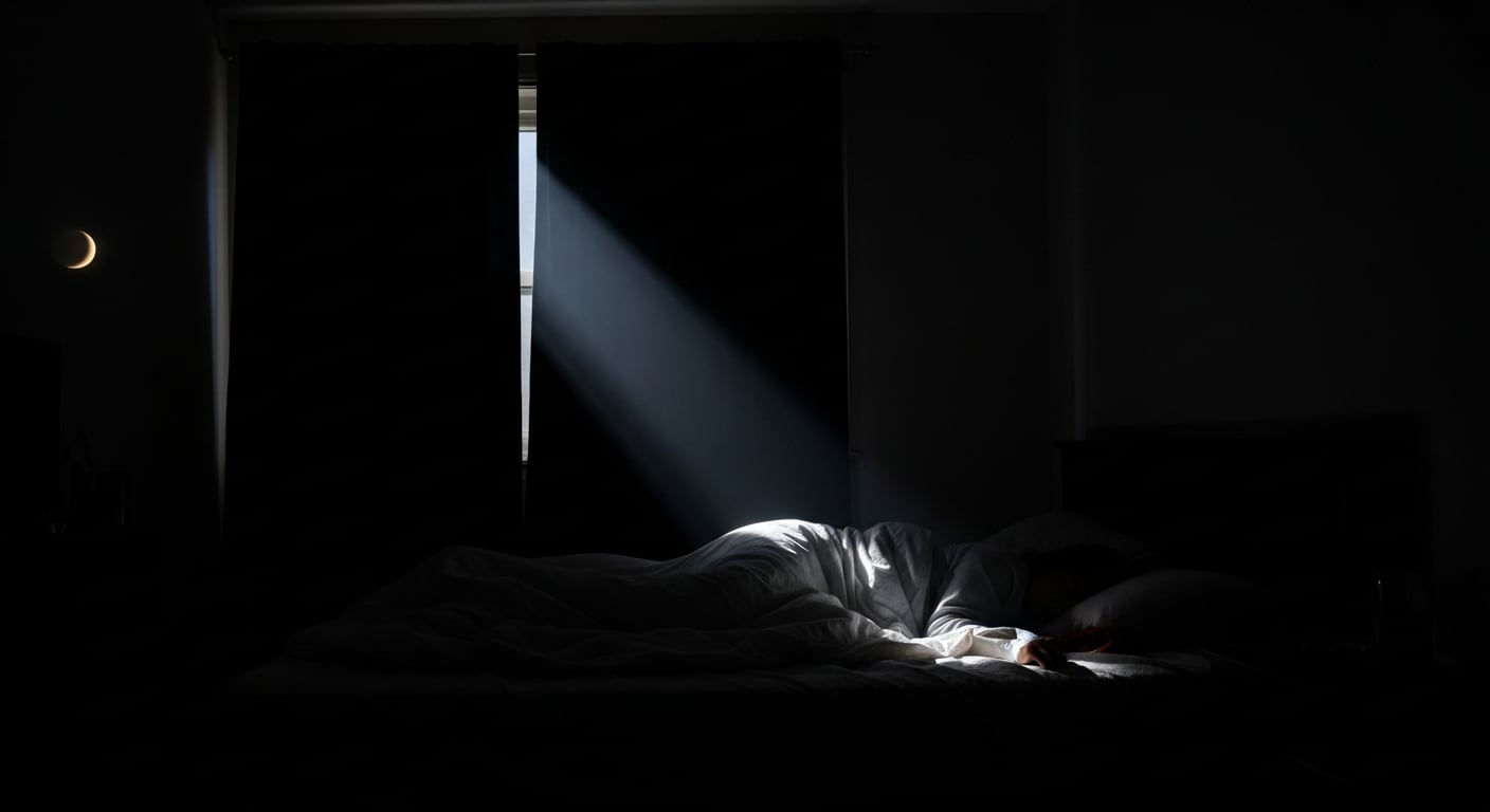 Las cortinas opacas o “blackout” son una de las medidas más efectivas para bloquear la luz exterior: faroles de la calle, carteles, autos o iluminación de edificios cercanos - (Imagen Ilustrativa Infobae)