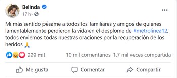 Belinda (cortesía: Facebook)