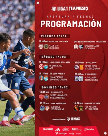 Programación de la fecha 3