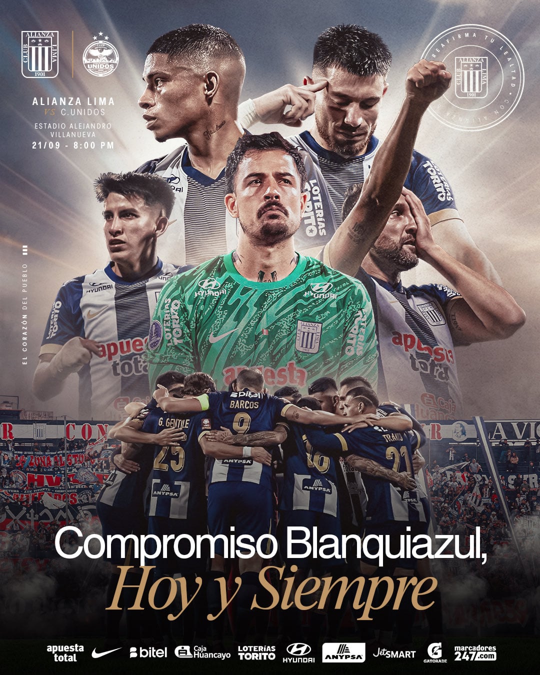 ¿A qué hora juega Alianza Lima vs Comerciantes Unidos por el Torneo Clausura 2025?