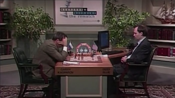 Kasparov jugando con deep blue