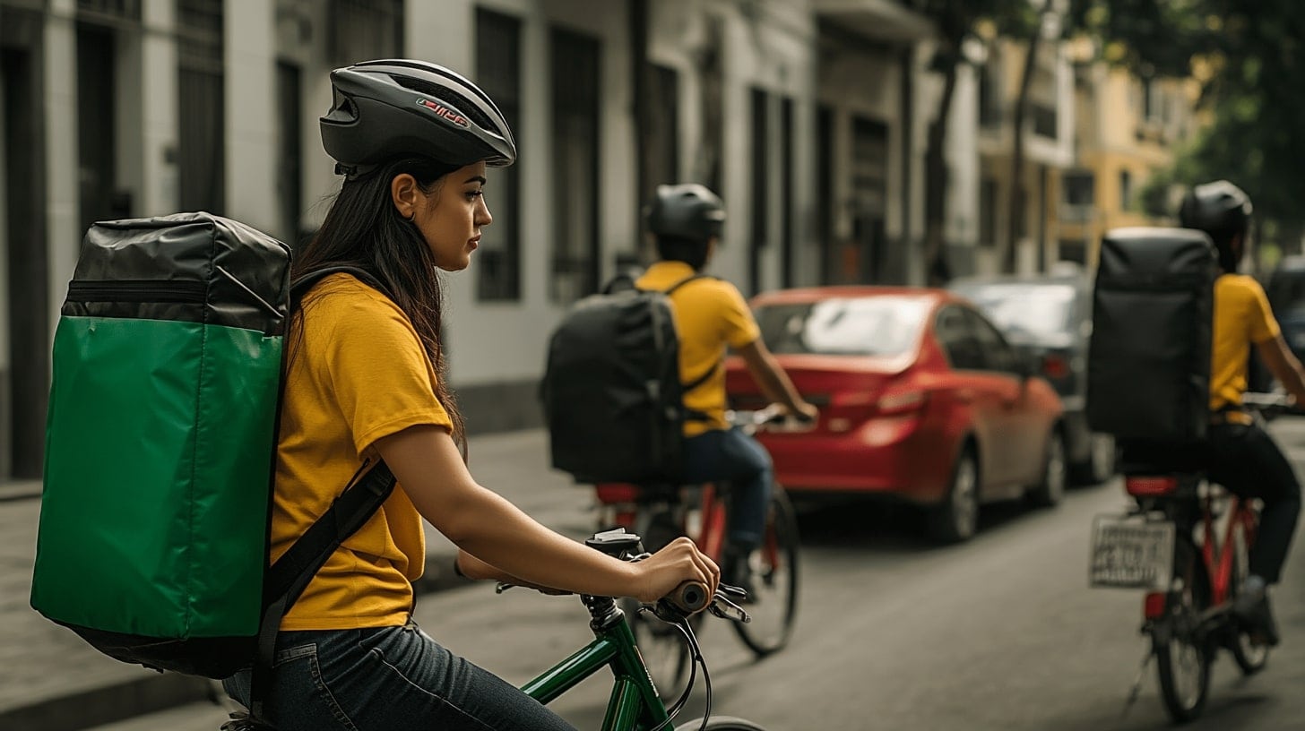 Para cubrir la canasta alimentaria individual, un repartidor necesitó hacer 63 pedidos en diciembre de 2025. (Imagen Ilustrativa Infobae)