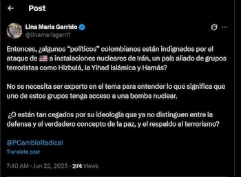 Lina Garrido también habló acerca