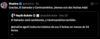 Shakira amplió su calendario en