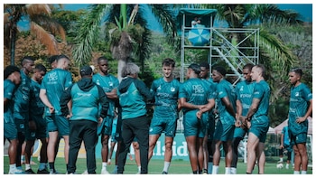 El plantel del Deportivo Cali