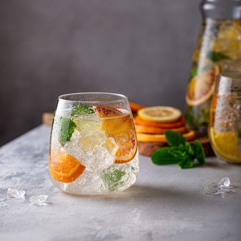 Fresh cocktail with crushed ice,