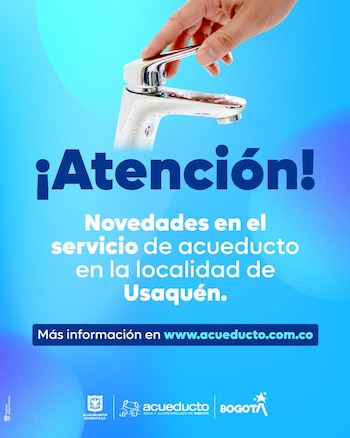 El corte de agua en Bogotá abarca el área comprendida entre la avenida carrera 9 y carrera 15, y entre la calle 145 y la calle 116 - crédito Eaab/X