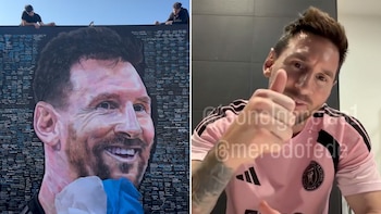 El impactante mural de Messi que el astro agradeció con un video: la reacción de los autores al verlo