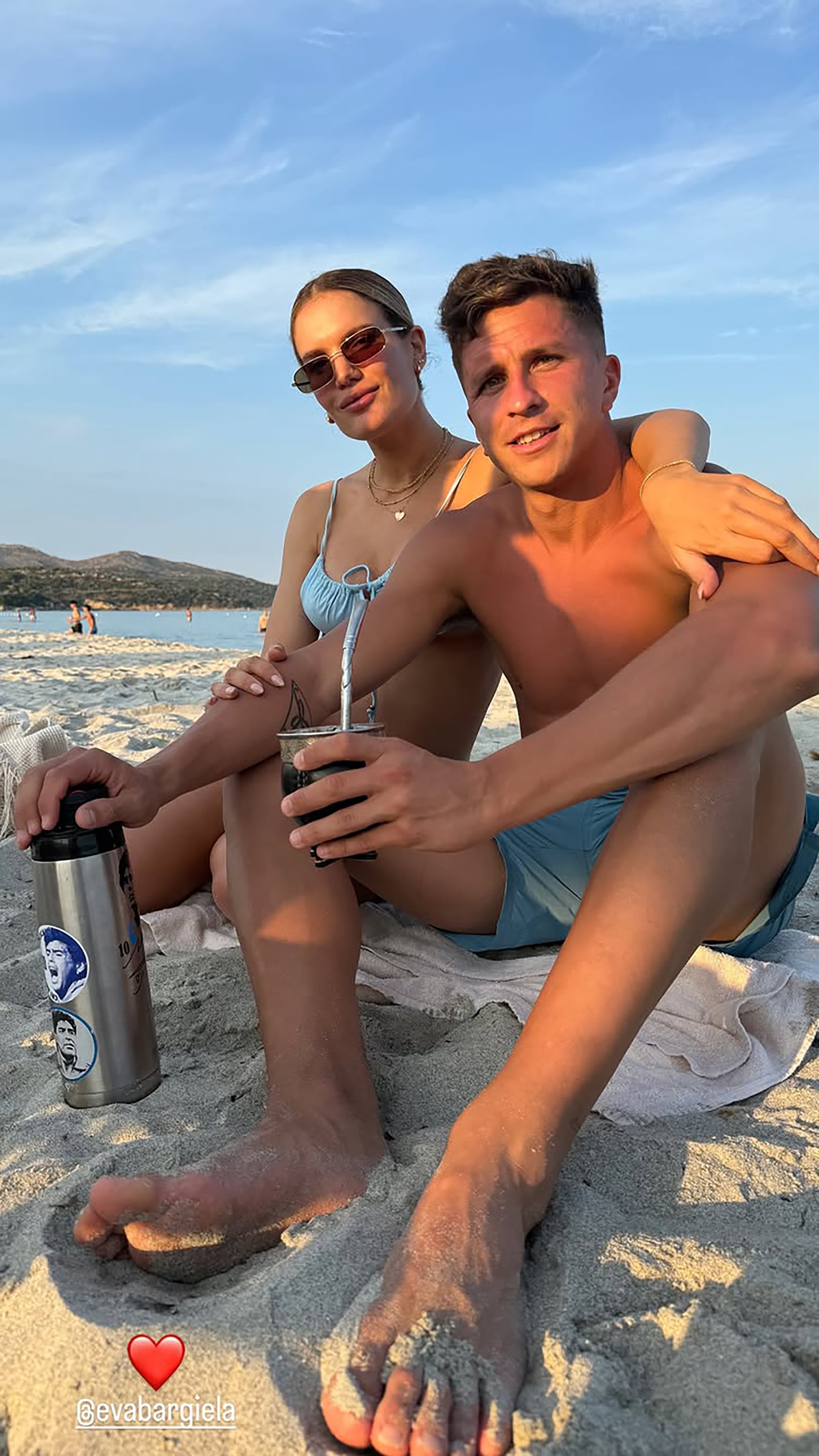 La tarde de mates y amor que vivieron Eva Bargiela y su pareja (Instagram)