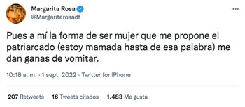 Margarita Rosa de Francisco expresó