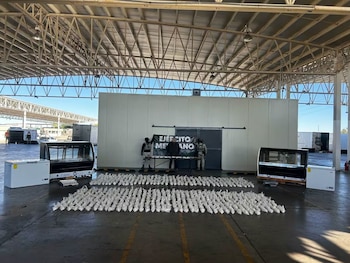 Las bolsas con droga aseguradas