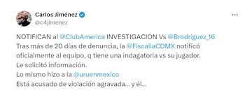 Brian Rodríguez investigación presunta violación