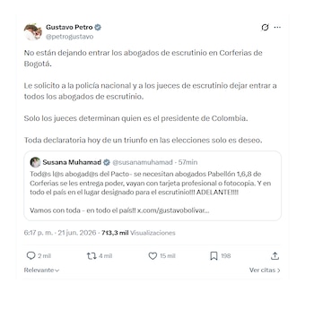 Gustavo Petro sobre el proceso de escrutinio en Corferias