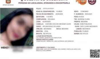 Wendy desapareció el pasado 20