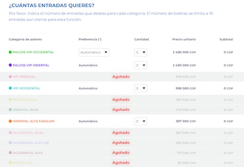 Boletas para Karol G en Bogotá