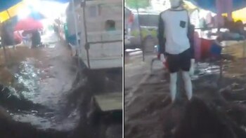 Fuertes lluvias arrasan con mercancía