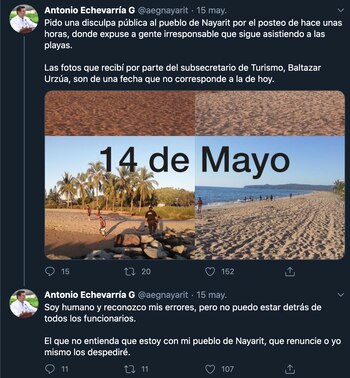 Disculpas de Antonio Echeverría por