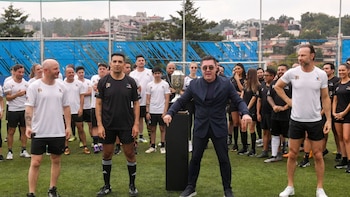 Partido entre talento de Azteca Deportes y equipo de Espectáculos
(RS)