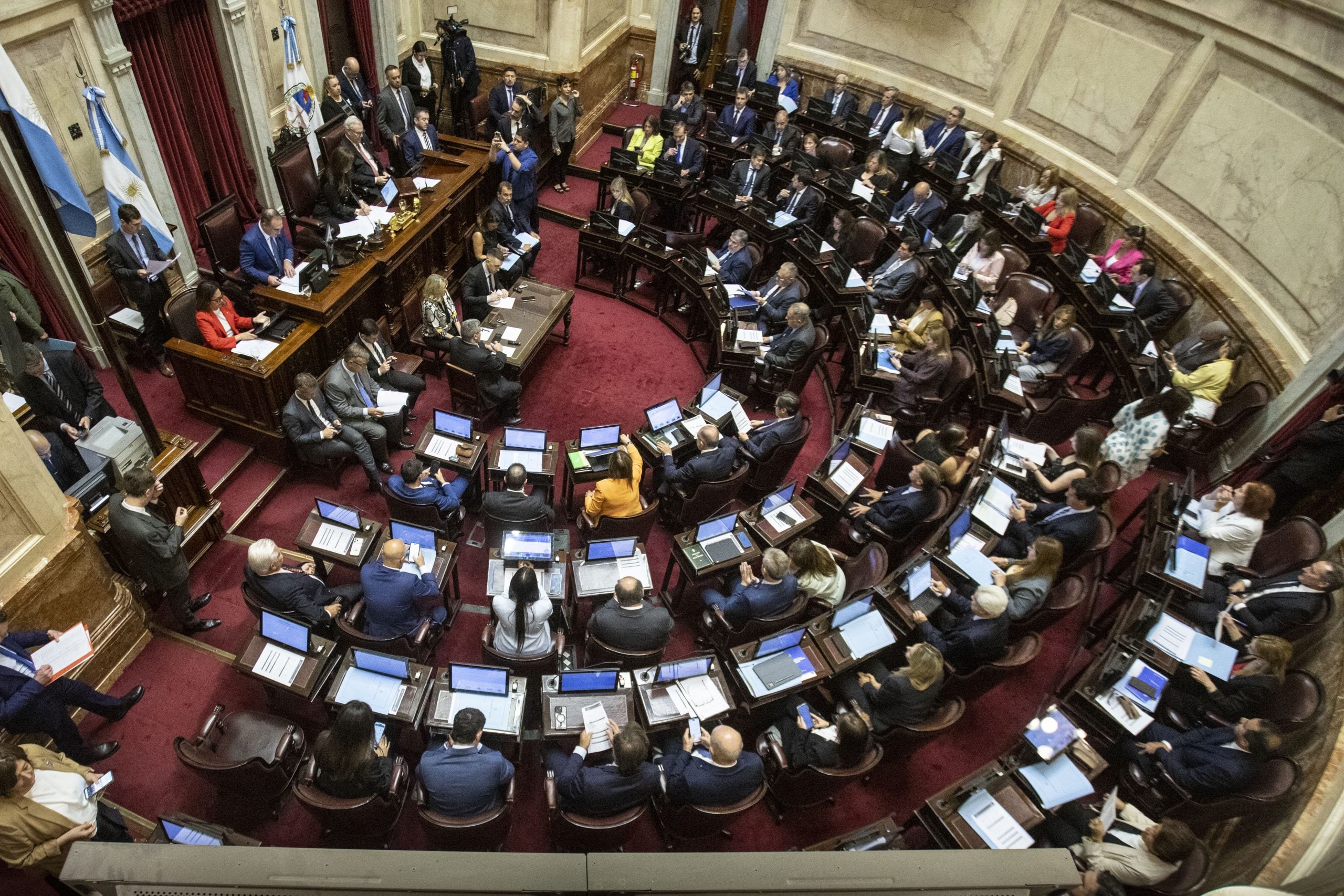 El pleno del Senado durante una sesión realizada el 18 de marzo pasado (NA)