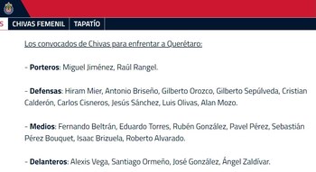 Santiago Ormeño convocado por Chivas
