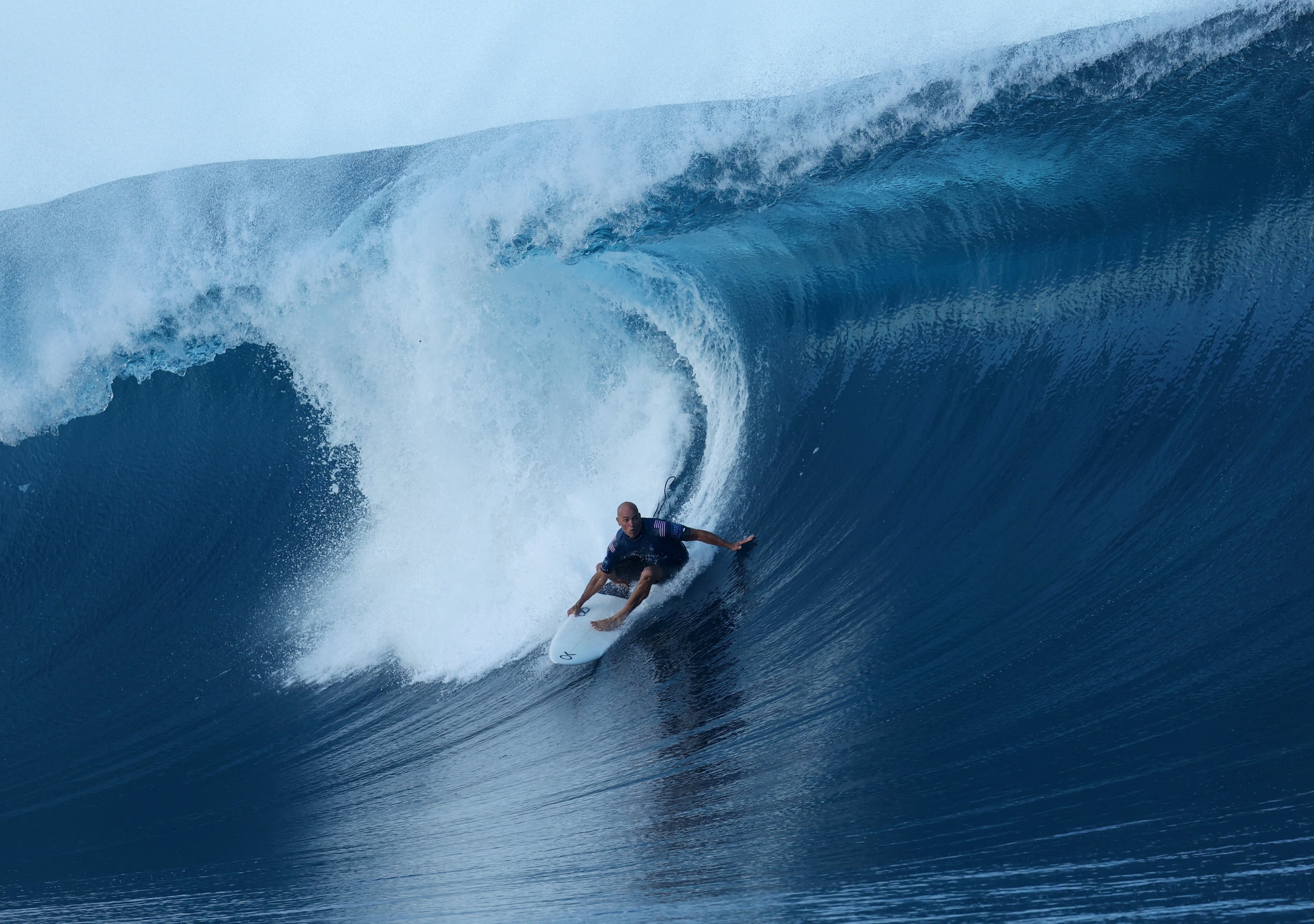 La preparación de Kelly Slater se centra en evitar lesiones y mantener el cuerpo en movimiento con movilidad, yoga, pilates y ejercicios de fuerza (REUTERS)