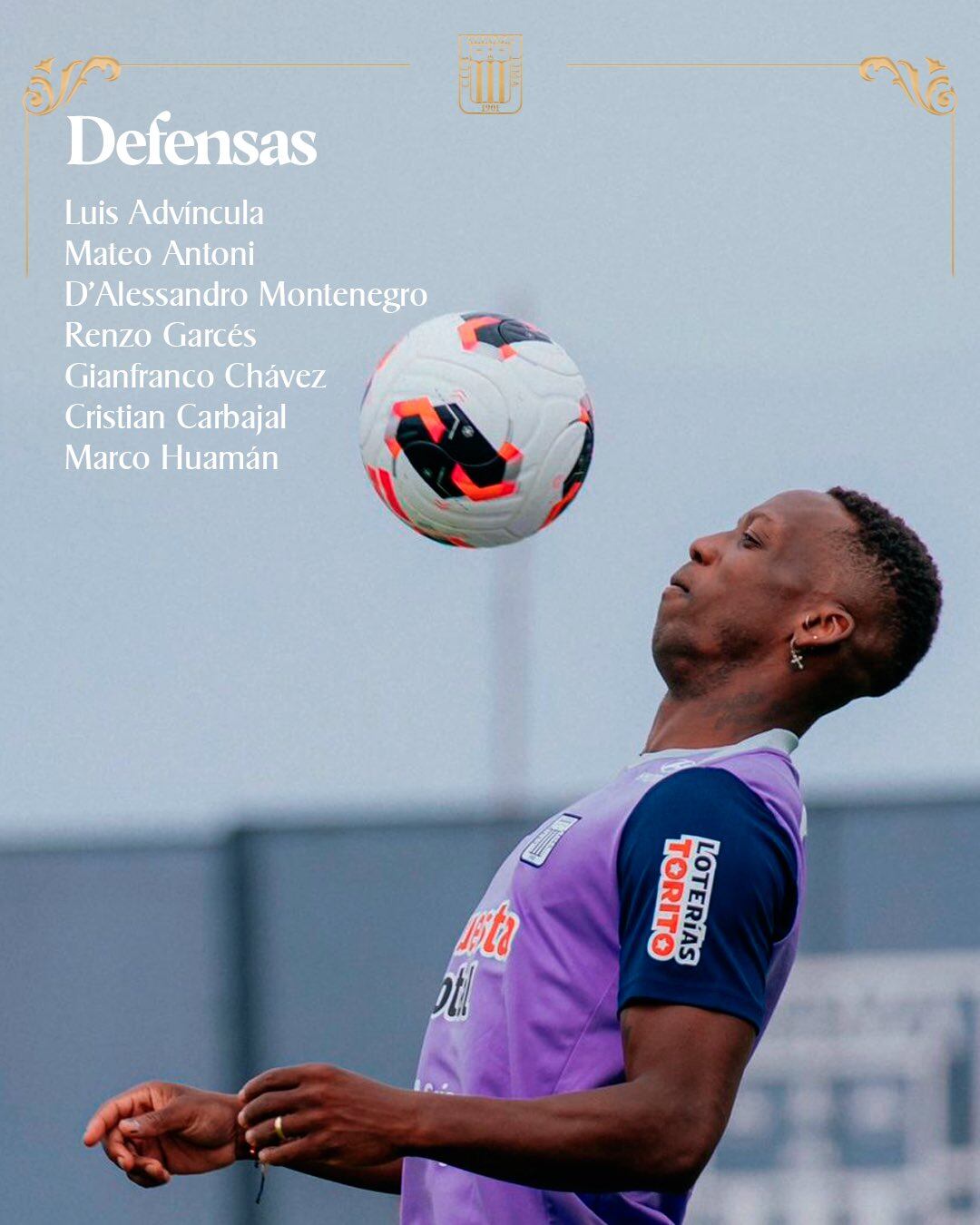 O Alianza Lima apresentou a lista dos convocados para o confronto com o Comerciantes Unidos.