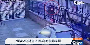 Las cámaras de seguridad registraron la ruta de huida de los presuntos atacantes, quienes escaparon en motocicletas tras el intercambio de disparos en el barrio Barrancas, en el norte de Bogotá - crédito Citytv