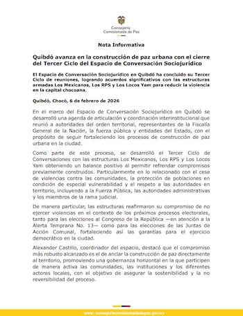 Los acuerdos incluyen la promesa