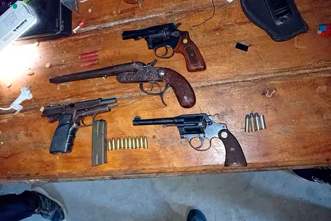 Parte de las armas secuestradas en el operativo