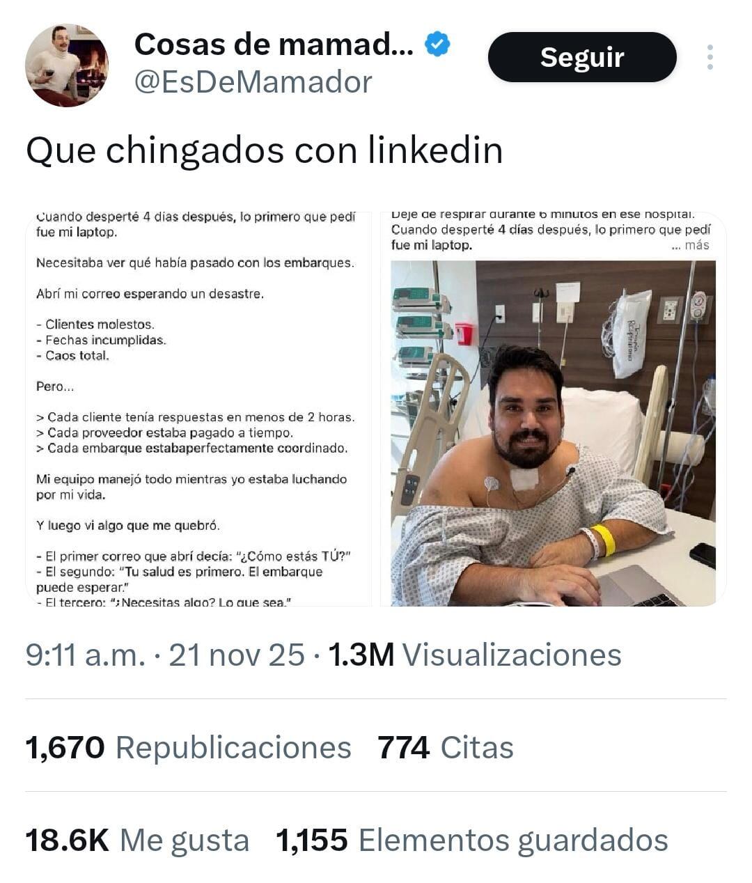 El debate se trasladó a X, donde surgieron voces críticas contra la actualidad de LinkedIn. (Captura de pantalla, X)