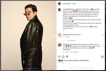 En su cumpleaños 29, Peralta