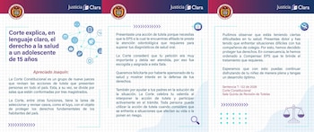 El adolescente, identificado como Joaquín, presentó tutela por sí mismo, reafirmando el derecho de los menores a defender sus derechos - crédito @CConstitucional/X