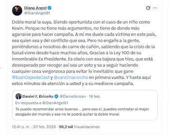 La actriz Diana Ángel señaló